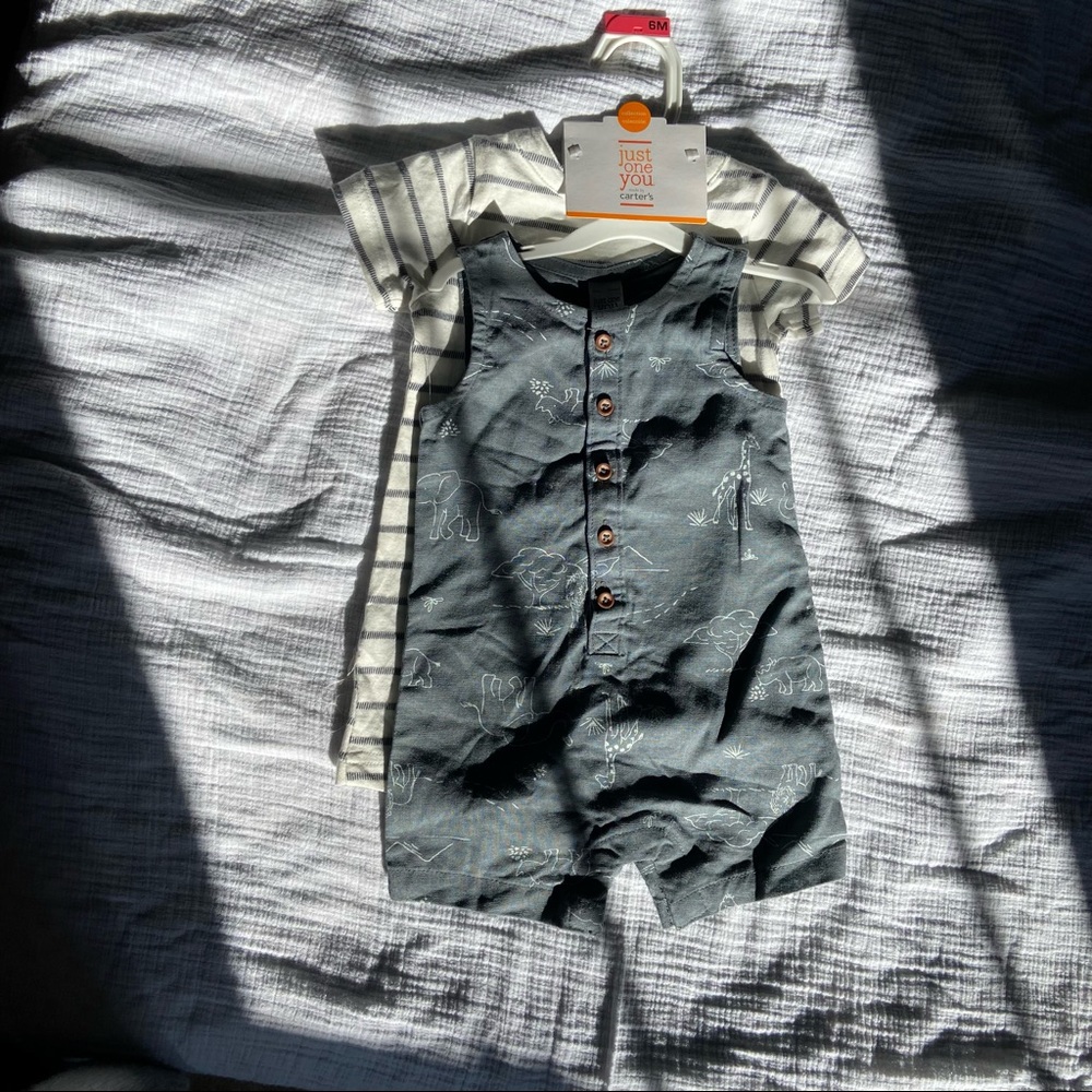Just One You by Carter - Gender Neutral Set Safari Jungle and Stripes